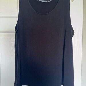 Susan Graver Black Sleeveless Tank Top